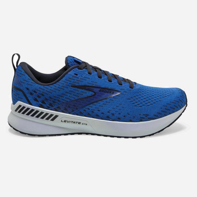 Brooks Levitate Gts 5 Israel - Men's Springy Road Running Shoes - Blue/India Ink/White (75492-FDKG)